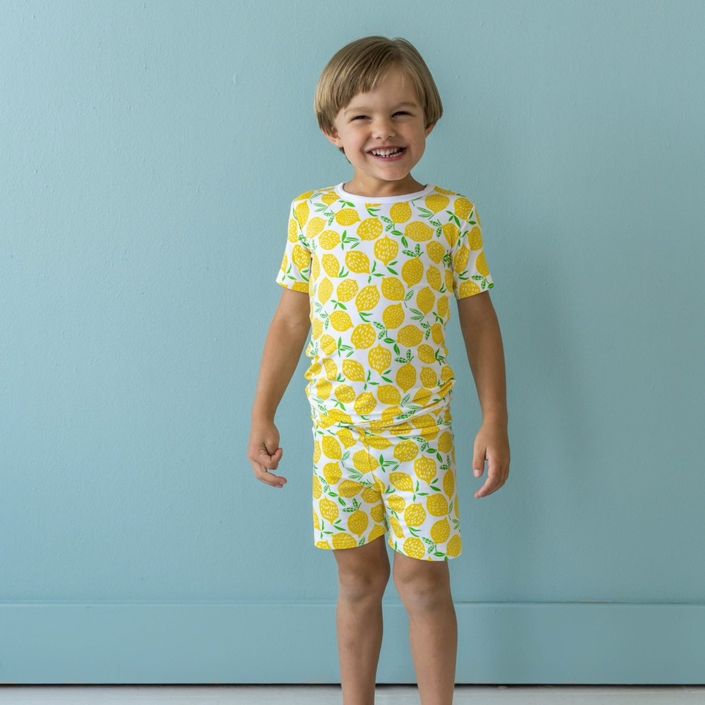 Little Sleepies Lemons Shorts Pajamas. 3T. NIB